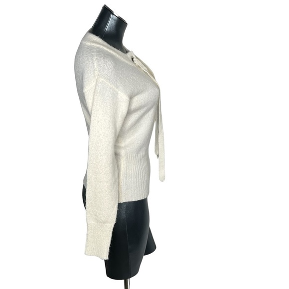 GUESS Alena Lace-up Pullover White Sweater Top Women's Size XS - Picture 6 of 16